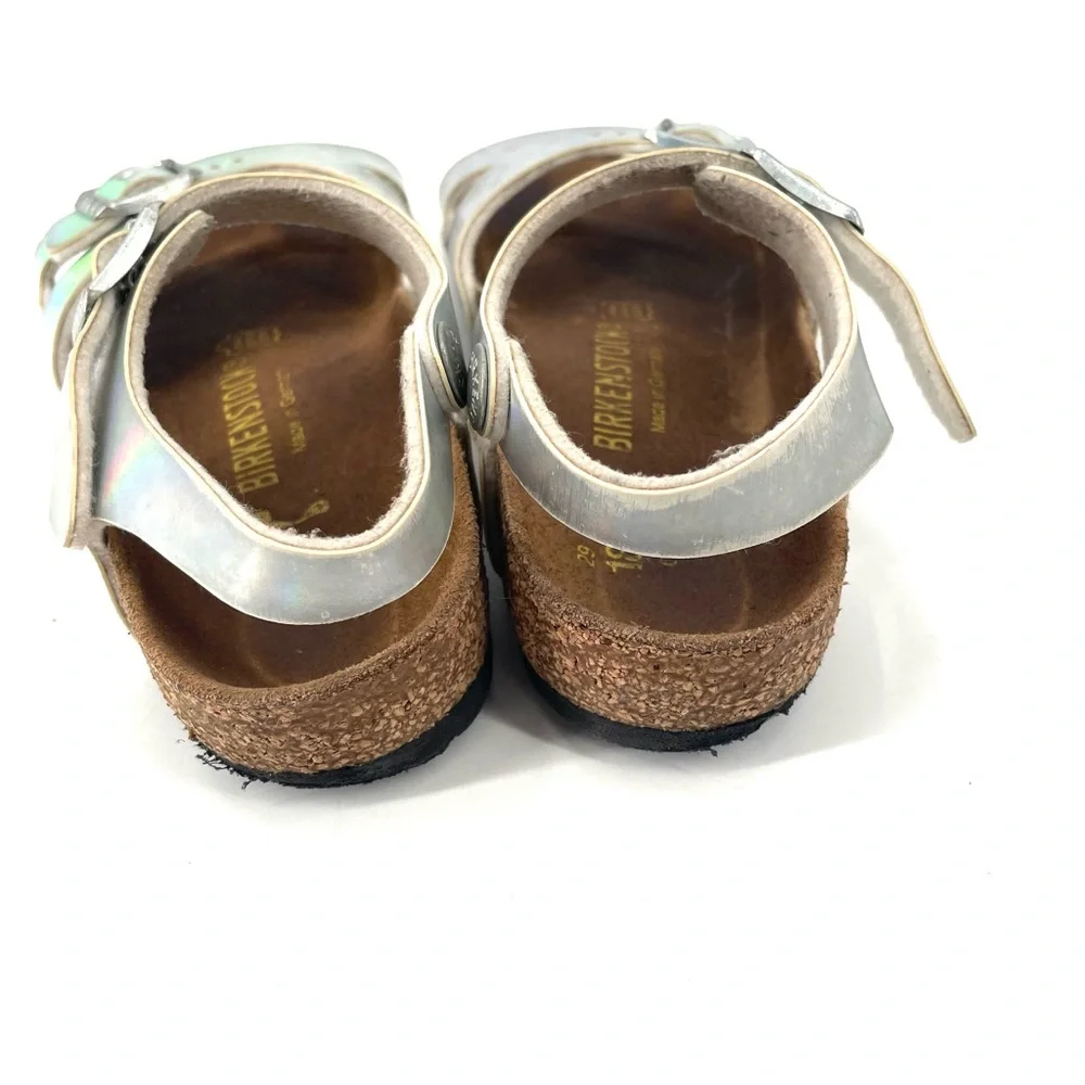 Birkenstock Silver Metallic Strappy Sandal